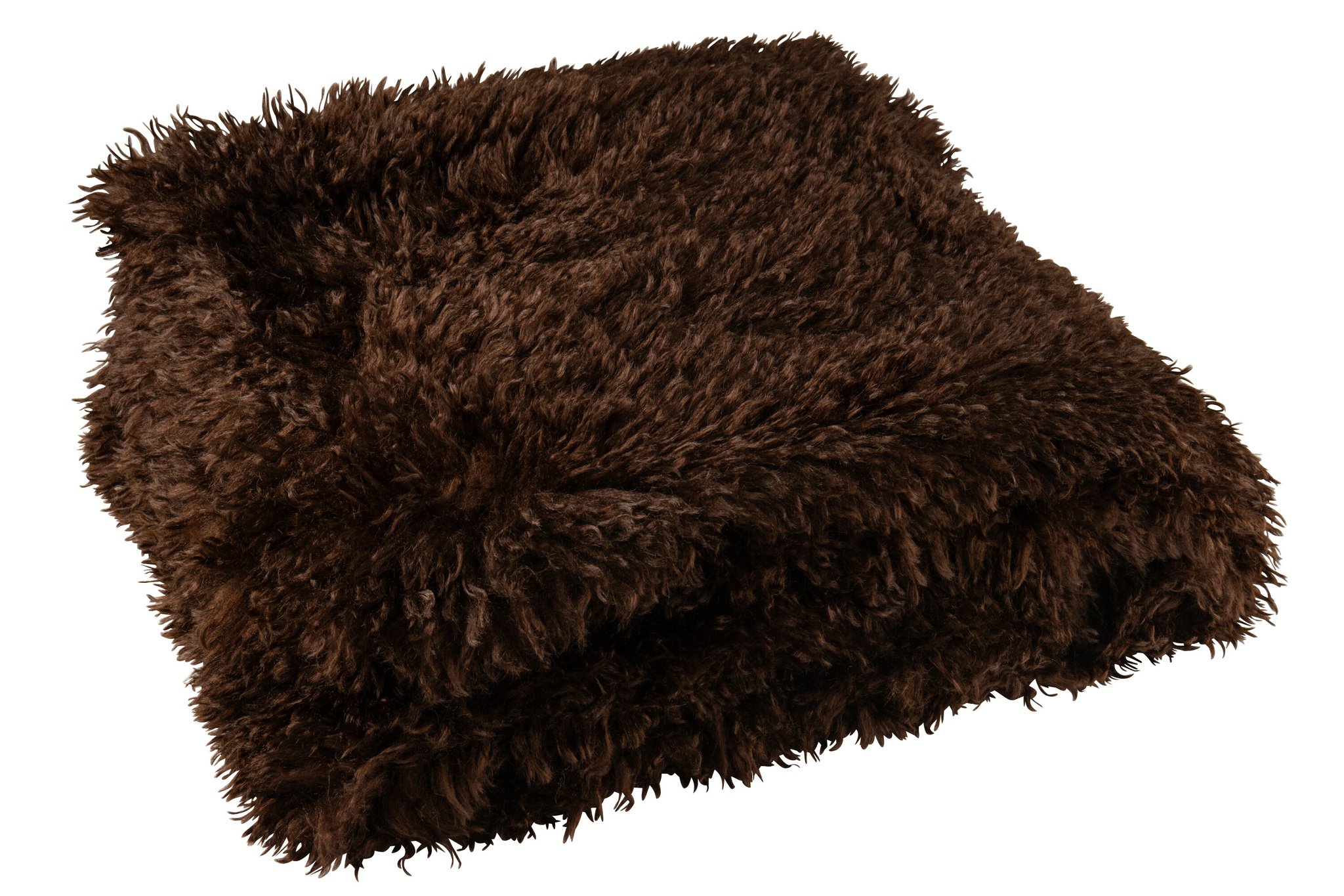 J-LINE DEKENTJE MOUTIE POLYESTER DONKERBRUIN