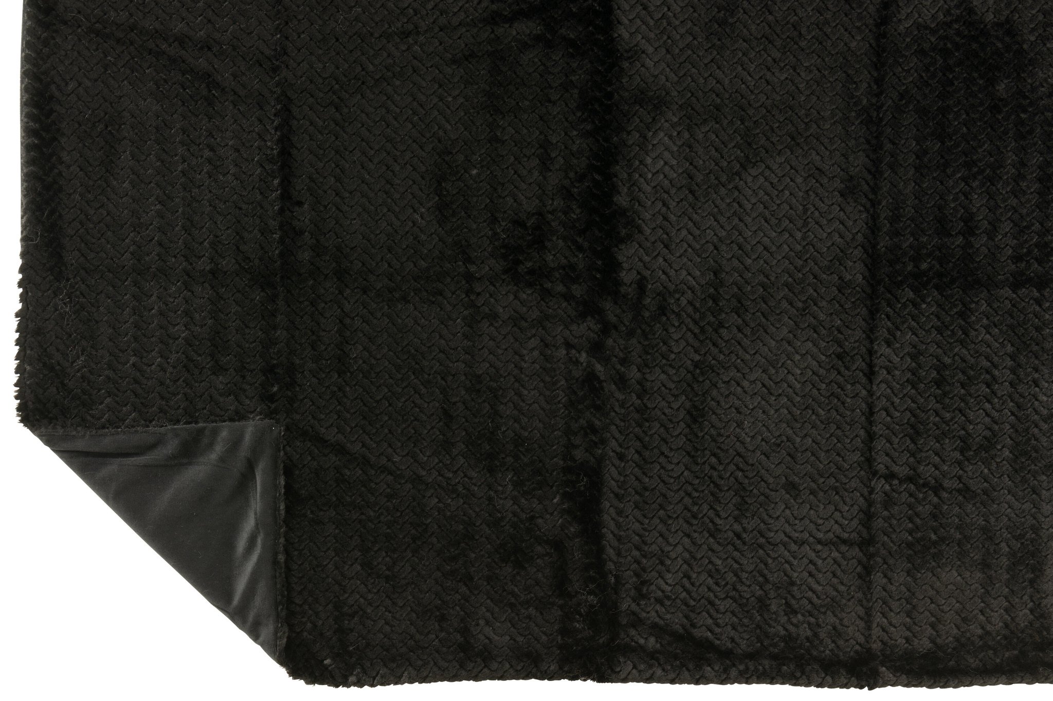 J-LINE DEKENTJE POLYESTER ZWART