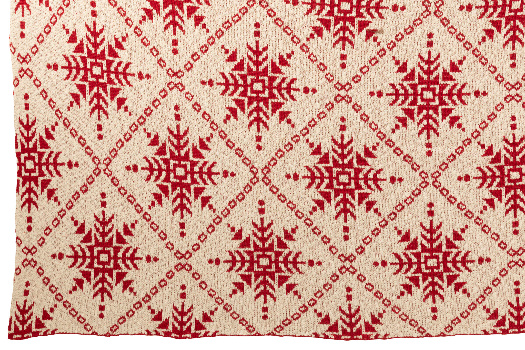 J-LINE DEKENTJE SNEEUWVLOKKEN KATOEN WIT/WIT