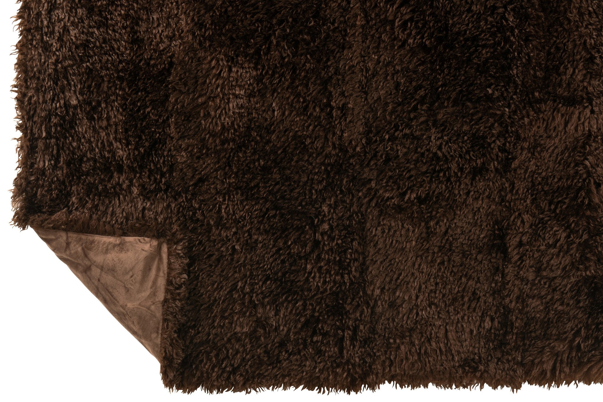 J-LINE DEKENTJE MOUTIE POLYESTER DONKERBRUIN