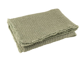 Plaid met rafelranden Katoen/Polyester Groen