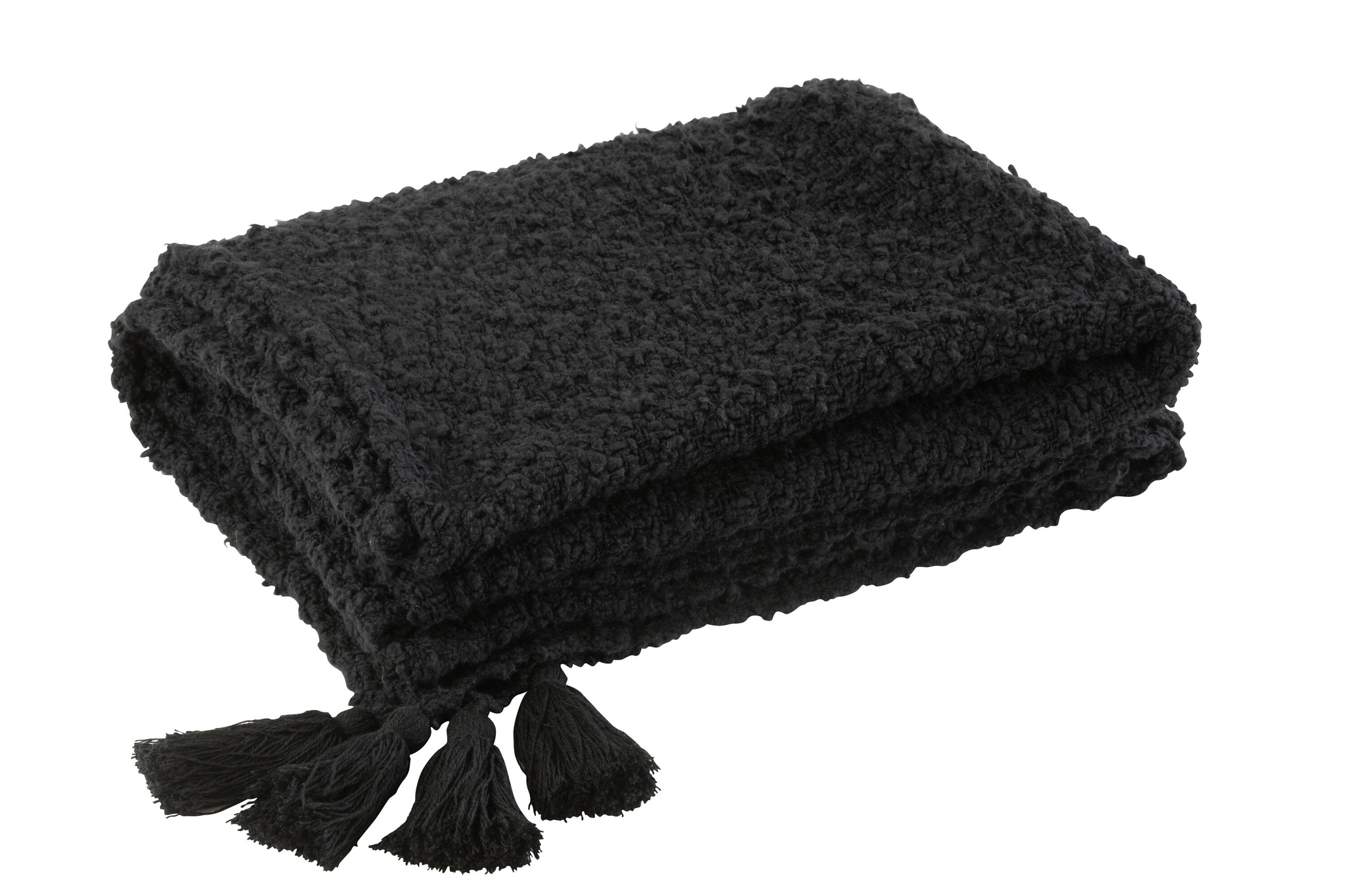 J-LINE PLAID KWASTJES KATOEN ZWART