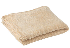 J-LINE DEKEN CHENILLE POLYESTER BEIGE