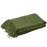 J-LINE PLAID GEWEVEN+FRANJES VISCOSE DONKERGROEN