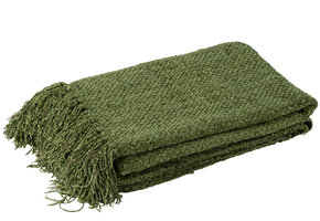 J-LINE PLAID GEWEVEN+FRANJES VISCOSE DONKERGROEN