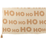 J-LINE DEKEN HOHOHO POLYESTER WIT/BEIGE