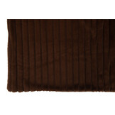 J-LINE PLAID RIBFLUWEEL POLYESTER CHOCOLADE