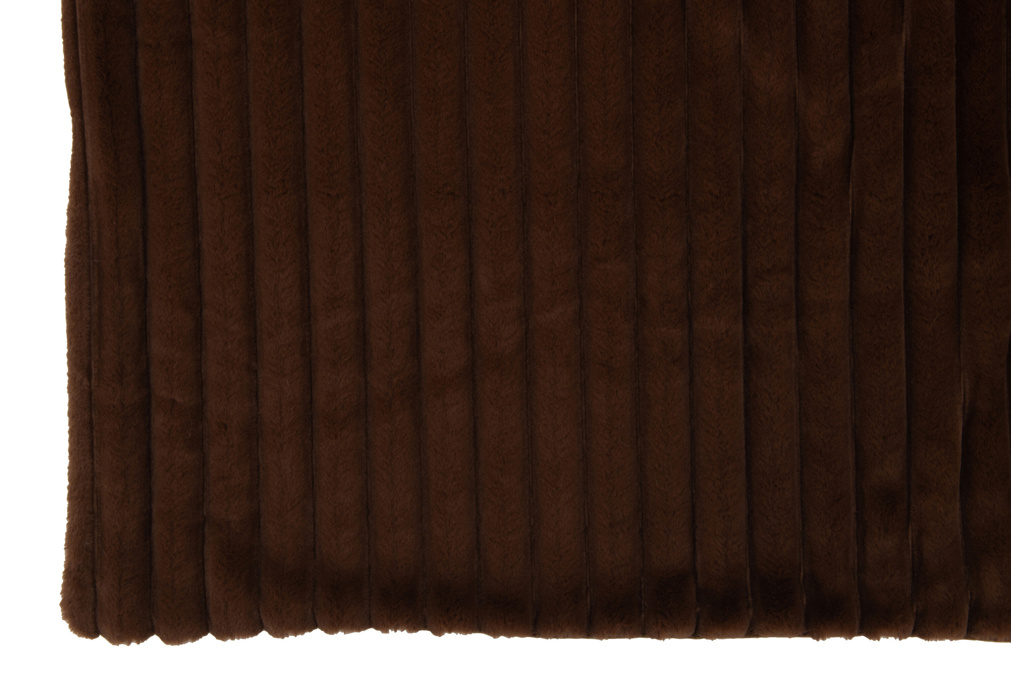 J-LINE PLAID RIBFLUWEEL POLYESTER CHOCOLADE