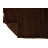 J-LINE PLAID RIBFLUWEEL POLYESTER CHOCOLADE