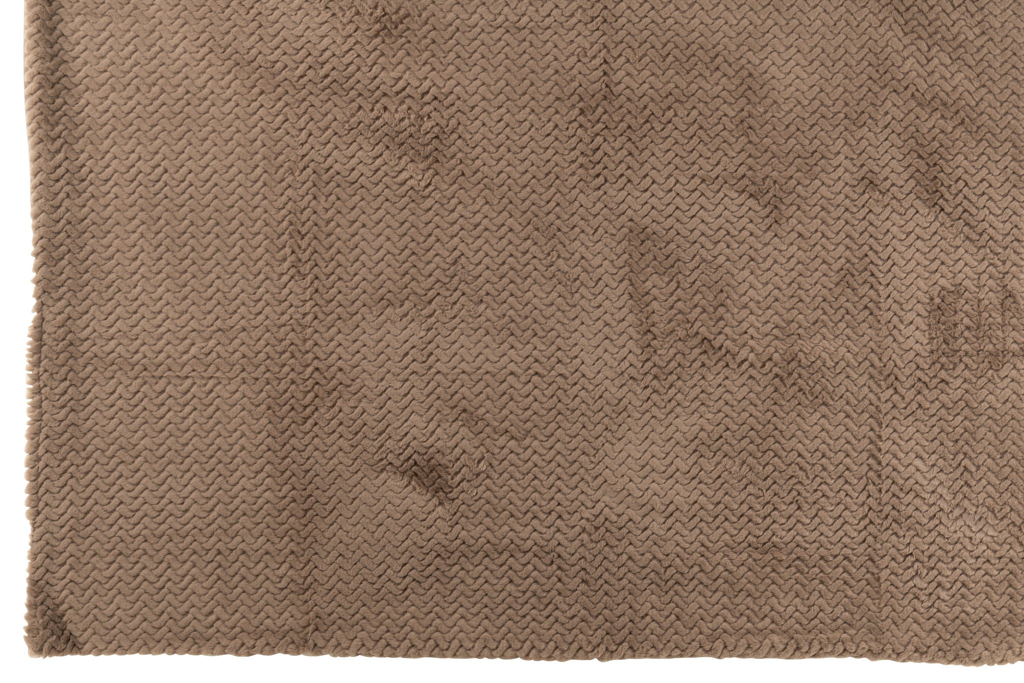 J-LINE DEKENTJE POLYESTER TAUPE