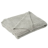 J-LINE DEKEN CHENILLE POLYESTER GRIJS