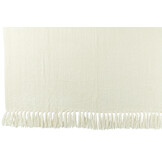 J-LINE DEKEN CHENILLE POLYESTER WIT