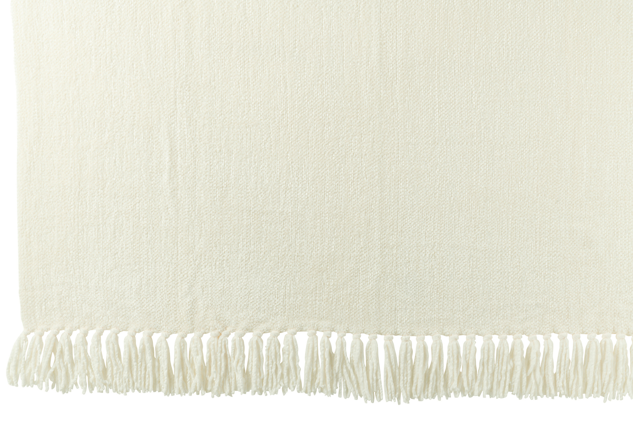 J-LINE DEKEN CHENILLE POLYESTER WIT