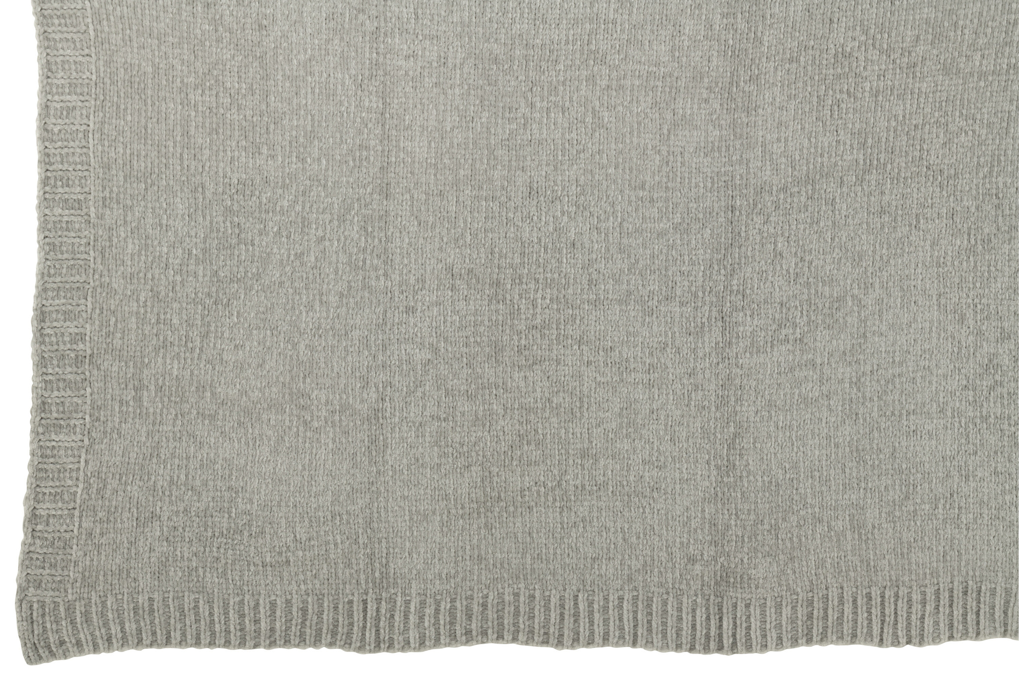 J-LINE DEKEN CHENILLE POLYESTER GRIJS