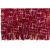 J-LINE DEKEN GEBREID ACRYL DONKERROZE