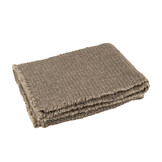 J-LINE PLAID MET RAFELIGE RANDEN KATOEN/POLYESTER TAUPE