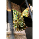 J-LINE DEKEN GEBREID ACRYL GROEN