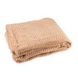 J-LINE DEKEN VAN POLYESTER KAMEEL