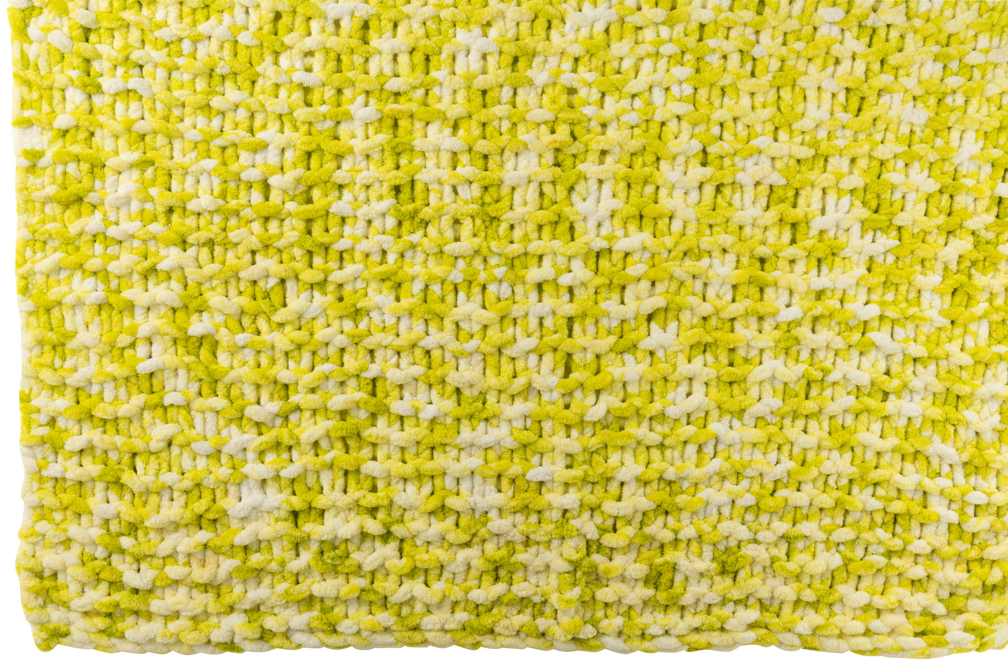 J-LINE DEKEN GEBREID POLYESTER GROEN/WIT