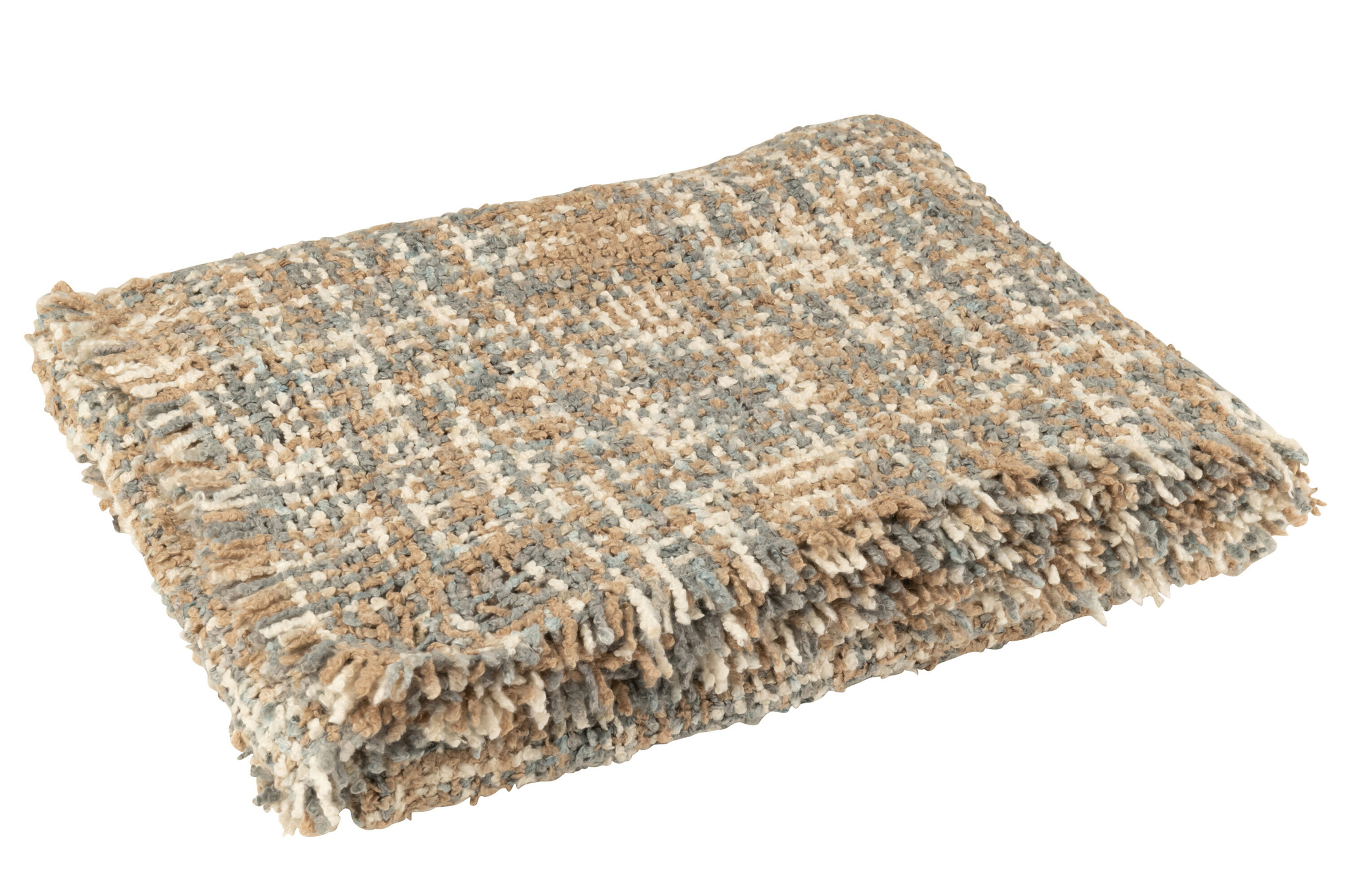 J-LINE PLAID TWEED ACRYL/KATOEN LICHTBLAUW/BEIGE