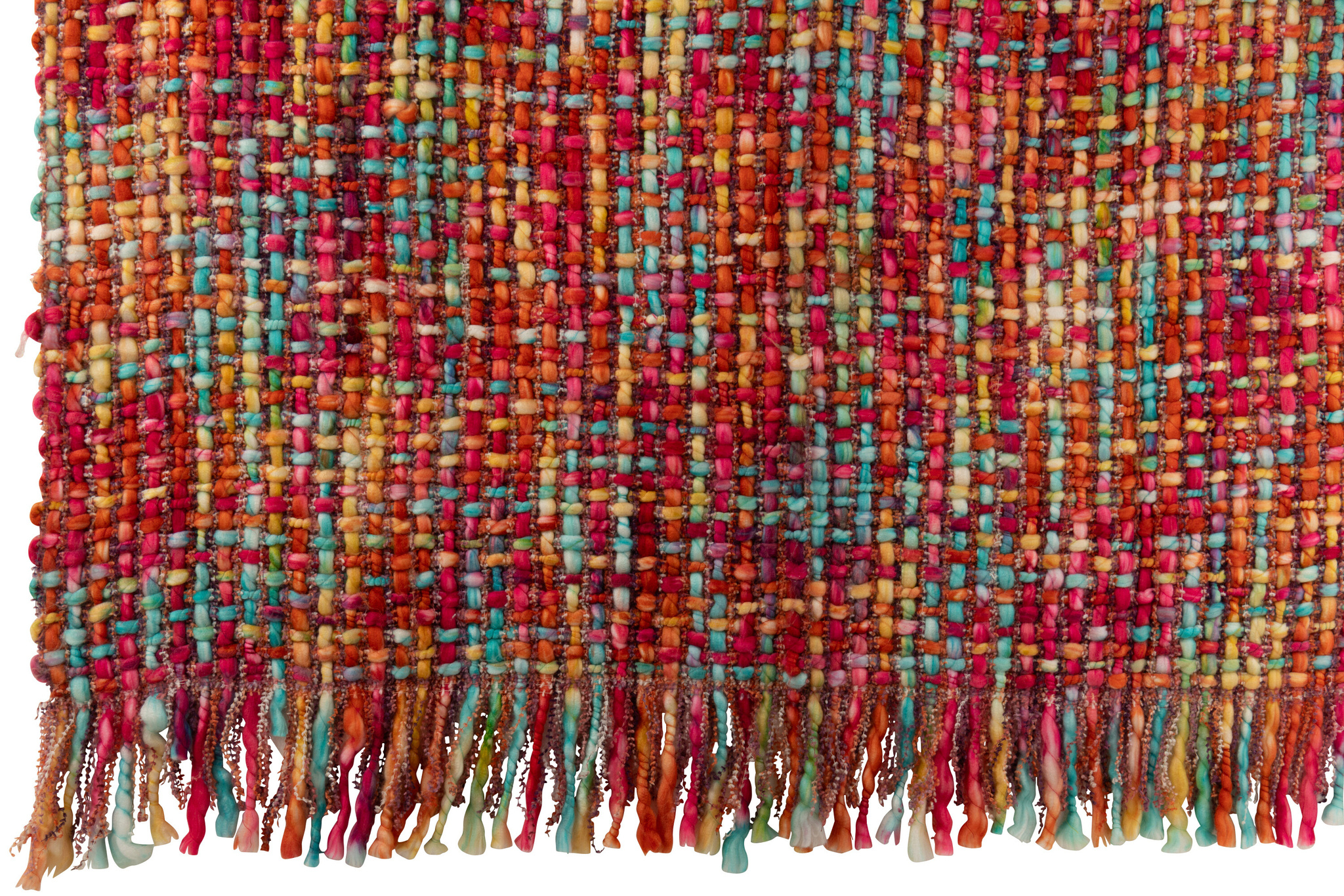 J-LINE DEKEN GEBREID ACRYL MULTICOLOR