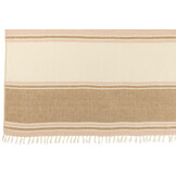 J-LINE GERUITE STREPEN+FRANJES LICHTROZE/WIT/BEIGE