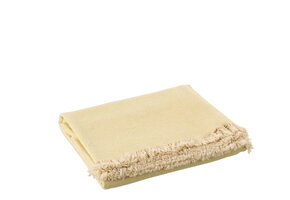 J-LINE GERUITE ONREGELMATIGE KATOENEN GEEL/BEIGE