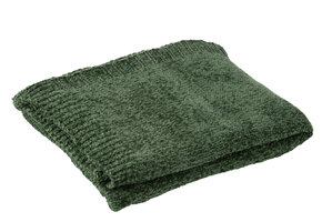 J-LINE DEKEN CHENILLE POLYESTER DONKERGROEN