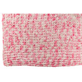 J-LINE DEKEN GEBREID POLYESTER ROZE/WIT