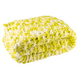 J-LINE DEKEN GEBREID POLYESTER GROEN/WIT