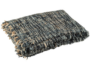 J-LINE PLAID TWEED ACRYL/KATOEN BLAUW/WIT