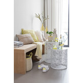 J-LINE GERUITE ONREGELMATIGE KATOENEN GEEL/BEIGE