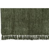 J-LINE DEKEN CHENILLE POLYESTER DONKERGROEN