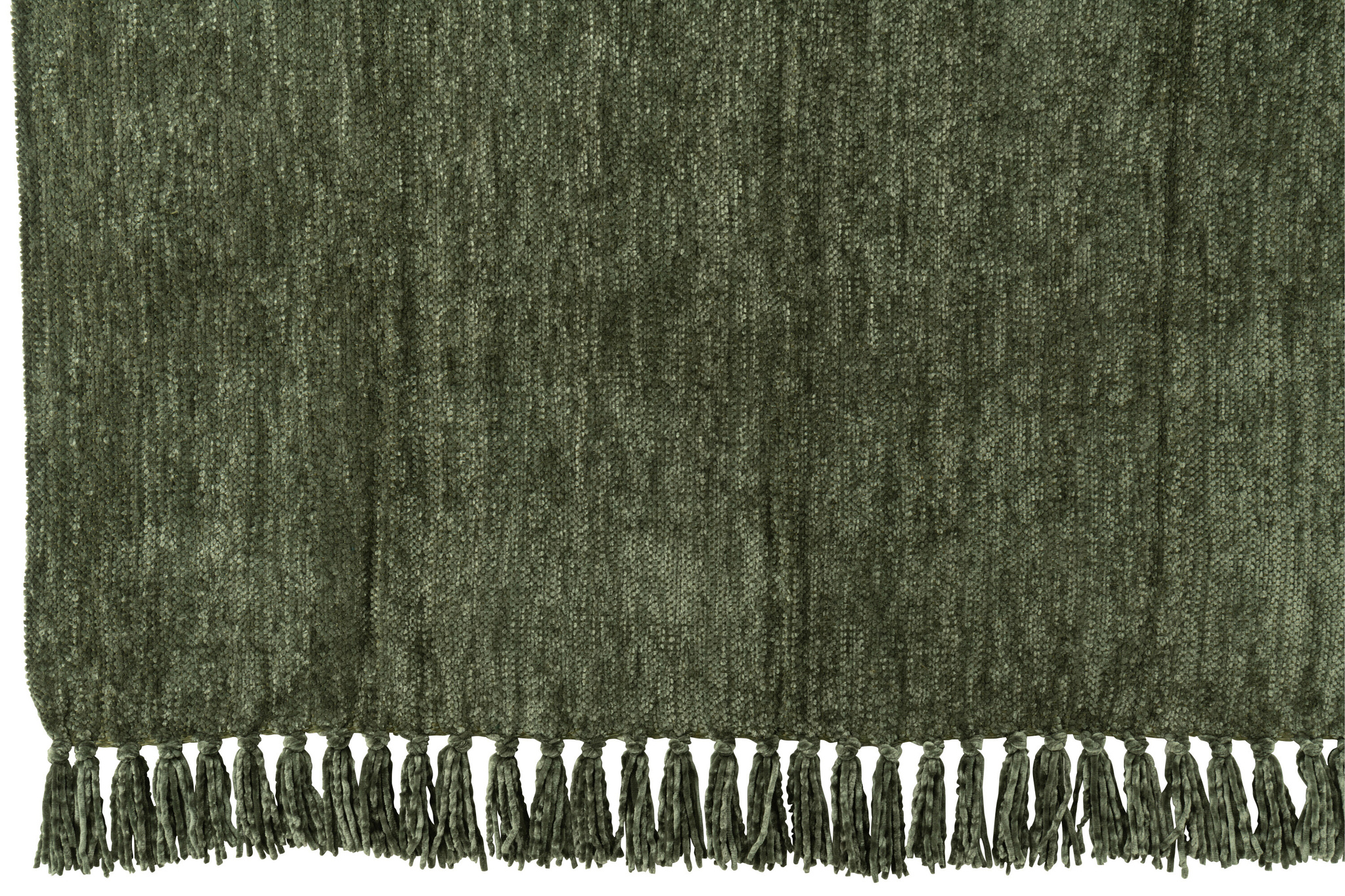 J-LINE DEKEN CHENILLE POLYESTER DONKERGROEN