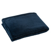 J-LINE DEKENTJE KNUFFEL POLYESTER DONKERBLAUW