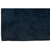 J-LINE DEKENTJE KNUFFEL POLYESTER DONKERBLAUW