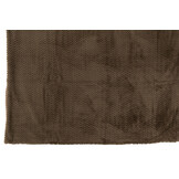 J-LINE DEKENTJE VAN POLYESTER DONKERBRUIN