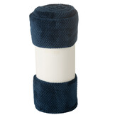 J-LINE DEKENTJE KNUFFEL POLYESTER DONKERBLAUW