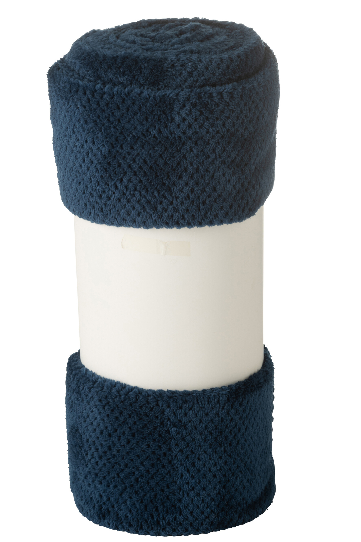J-LINE DEKENTJE KNUFFEL POLYESTER DONKERBLAUW