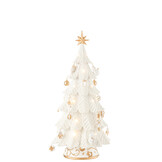 J-LINE KERSTBOOM LED ORNAMENTEN HARS WIT/GOUD KLEIN