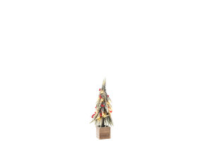 J-LINE KERSTBOOM + LED PLASTIC SNEEUW GROEN/ROOD KLEIN