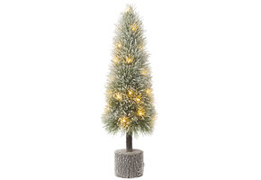 J-LINE KERSTBOOM B + LED KUNSTMATIGE SNEEUW GROEN GROOT