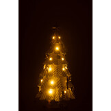 J-LINE KERSTBOOM LED ORNAMENTEN HARS WIT/GOUD KLEIN