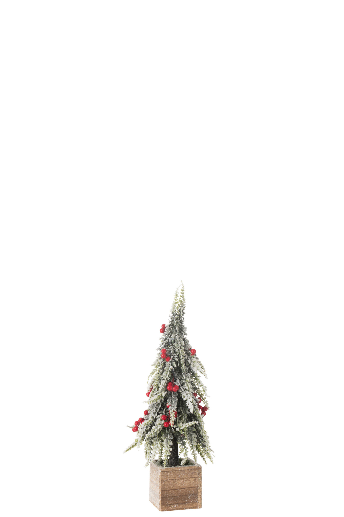 J-LINE KERSTBOOM + LED PLASTIC SNEEUW GROEN/ROOD KLEIN
