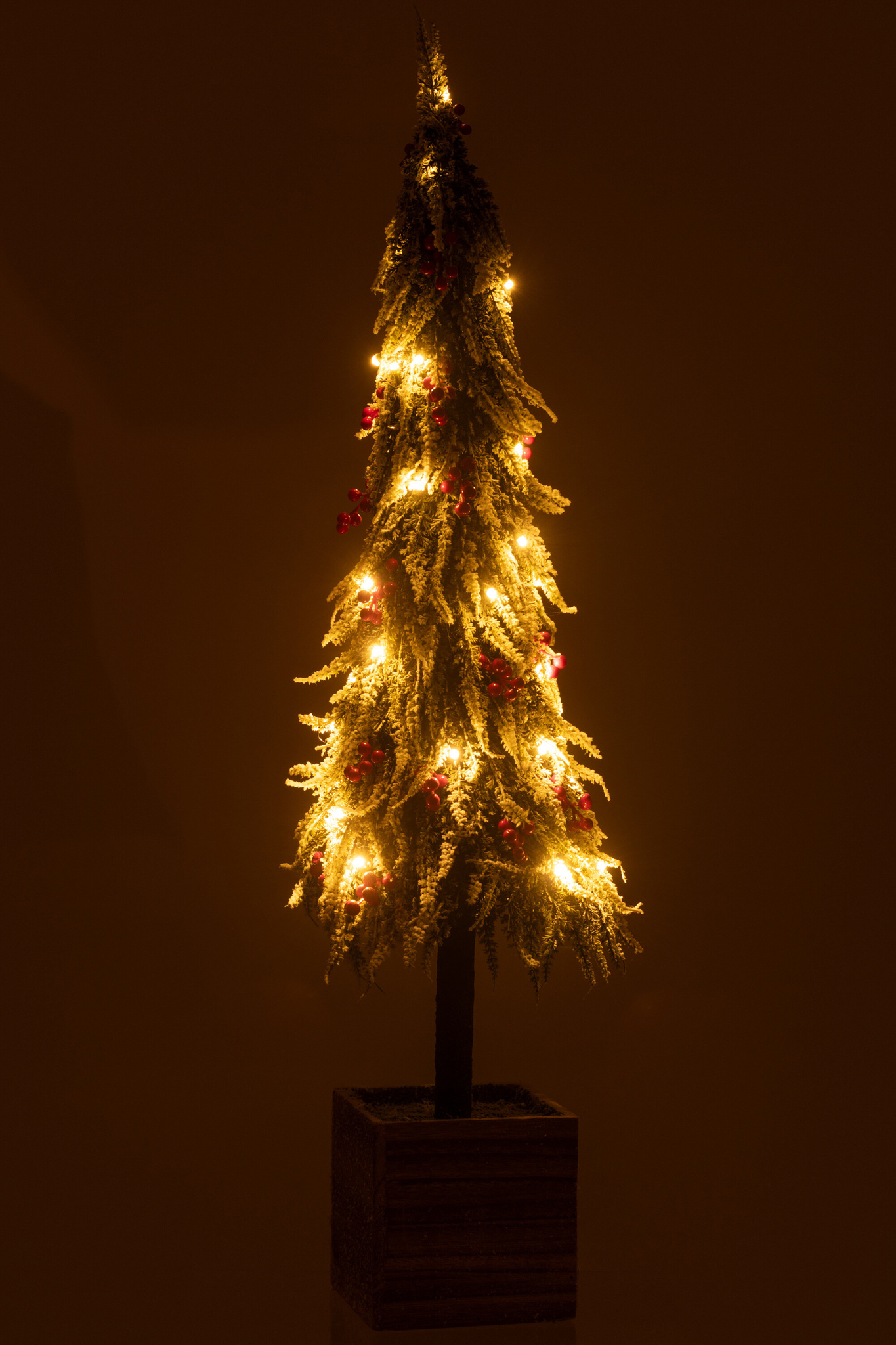 J-LINE KERSTBOOM + LED KUNSTMATIGE SNEEUW GROEN/ROOD EXTRA GROOT