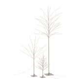 J-LINE KALE BOOM + LED METAAL ZILVER GROOT