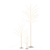 J-LINE KALE BOOM + LED METAAL ZILVER GROOT