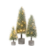 J-LINE KERSTBOOM B + LED KUNSTMATIGE SNEEUW GROEN GROOT