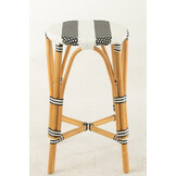 J-LINE KRUK ROTAN ZWART/WIT GROOT