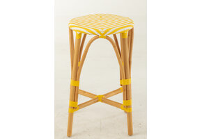 J-LINE KRUK ROTAN GEEL/WIT GROOT